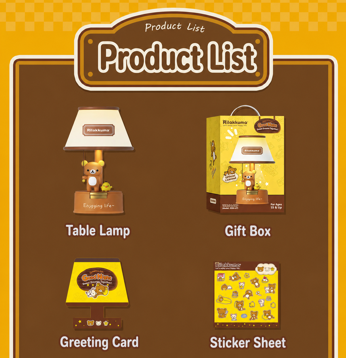 Rilakkuma Glow Lamp — Cozy Bear Night Light