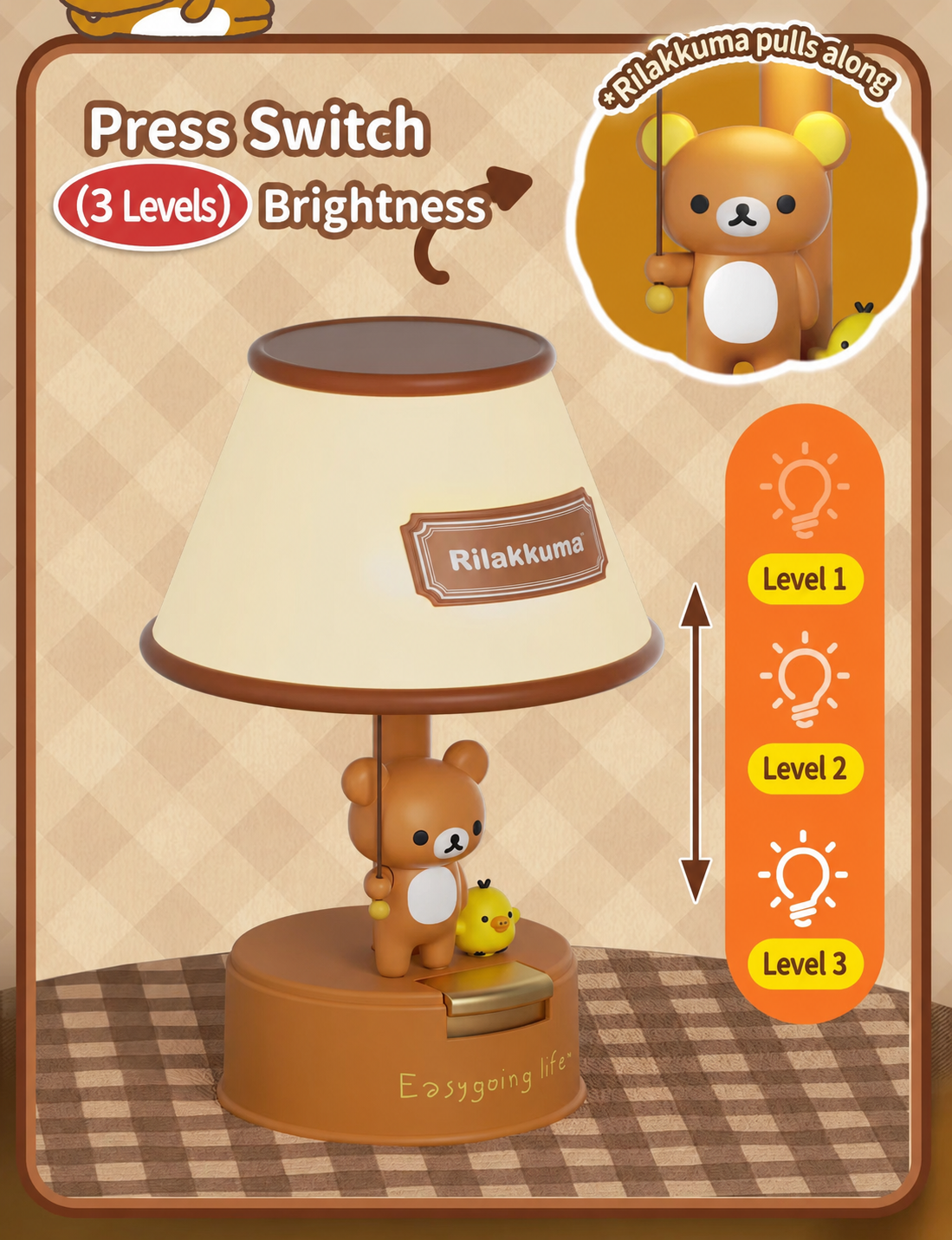 Rilakkuma Glow Lamp — Cozy Bear Night Light