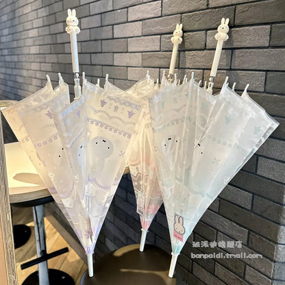 Cute Bunny Umbrella — Long Handle, Automatic Open
