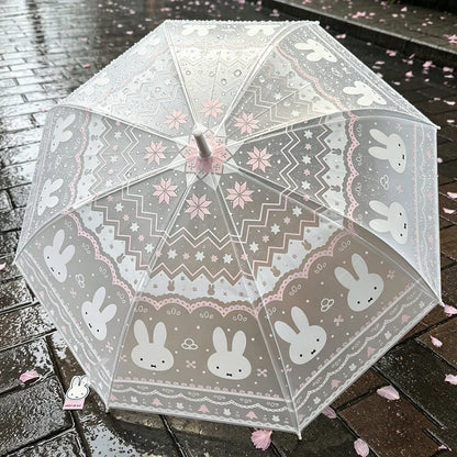 Cute Bunny Umbrella — Long Handle, Automatic Open