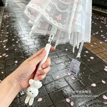 Cute Bunny Umbrella — Long Handle, Automatic Open