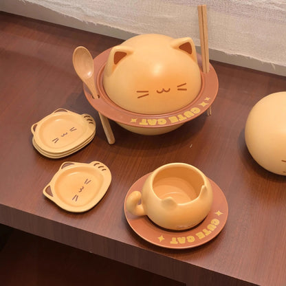 Ceramic Cat Ramen Bowl