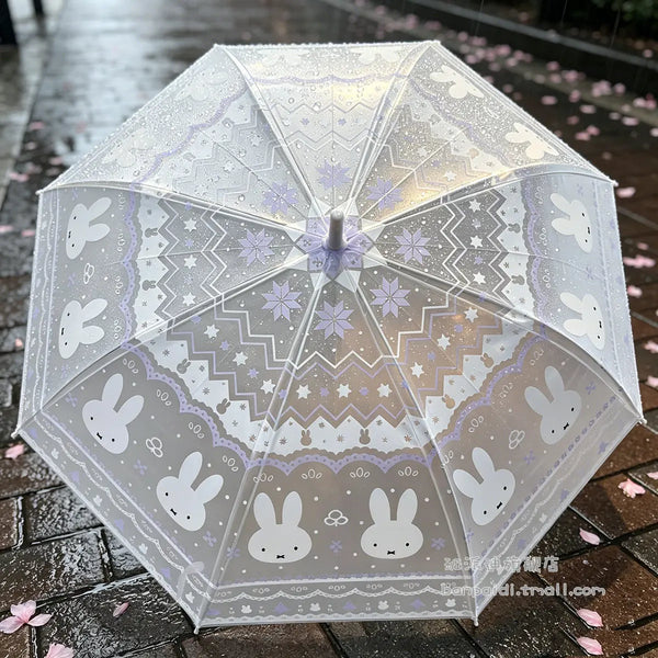 Cute Bunny Umbrella — Long Handle, Automatic Open