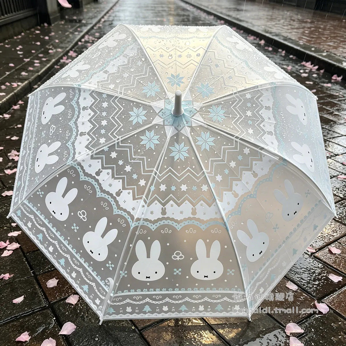Cute Bunny Umbrella — Long Handle, Automatic Open